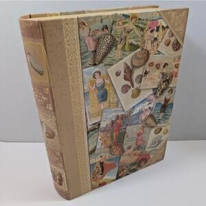 Punch Studio “The Gilded Lily” Photo Storage Book Box – Seaside Postcard Theme